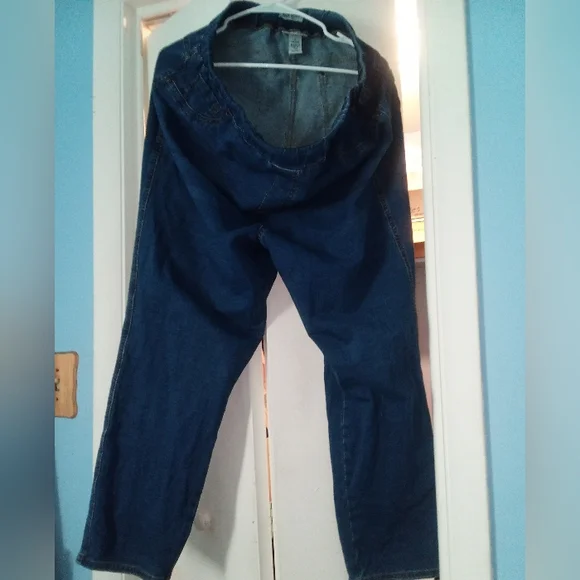 💙 NWOT Womens Catherines Relaxed Fit Dark Blue Jeans Size 1X Comfy Casual - Picture 3 of 3
